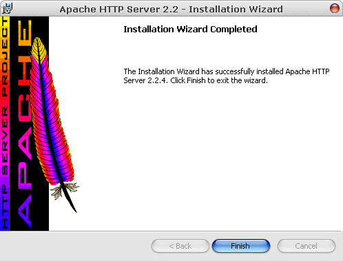Koniec instalacji Apache